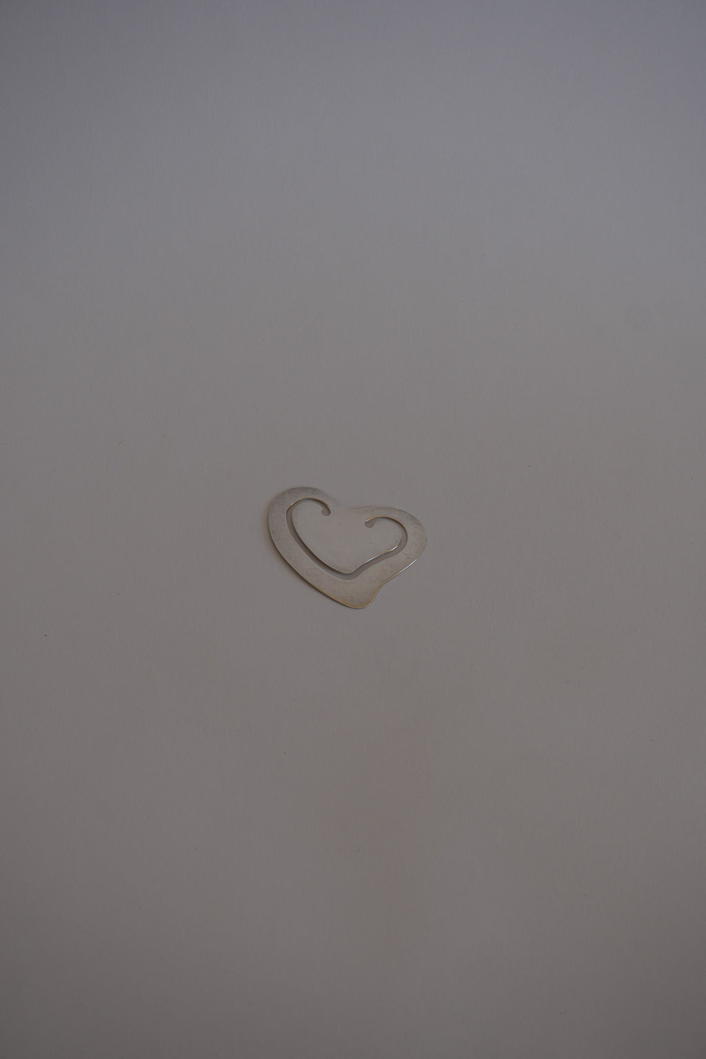Vintage Sterling Silver Heart Bookmark