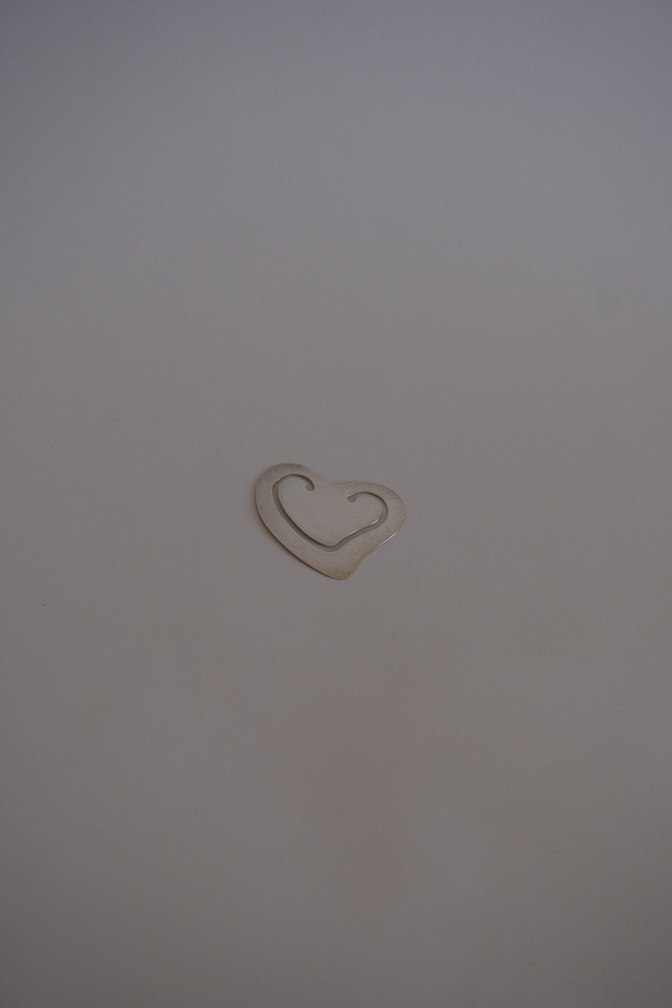Vintage Sterling Silver Heart Bookmark