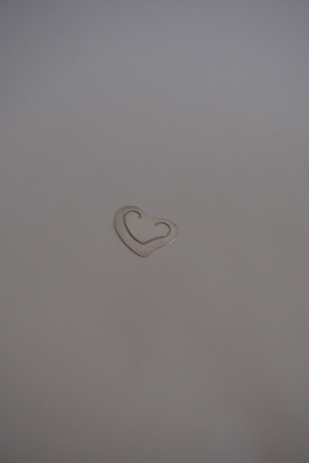 Vintage Sterling Silver Heart Bookmark