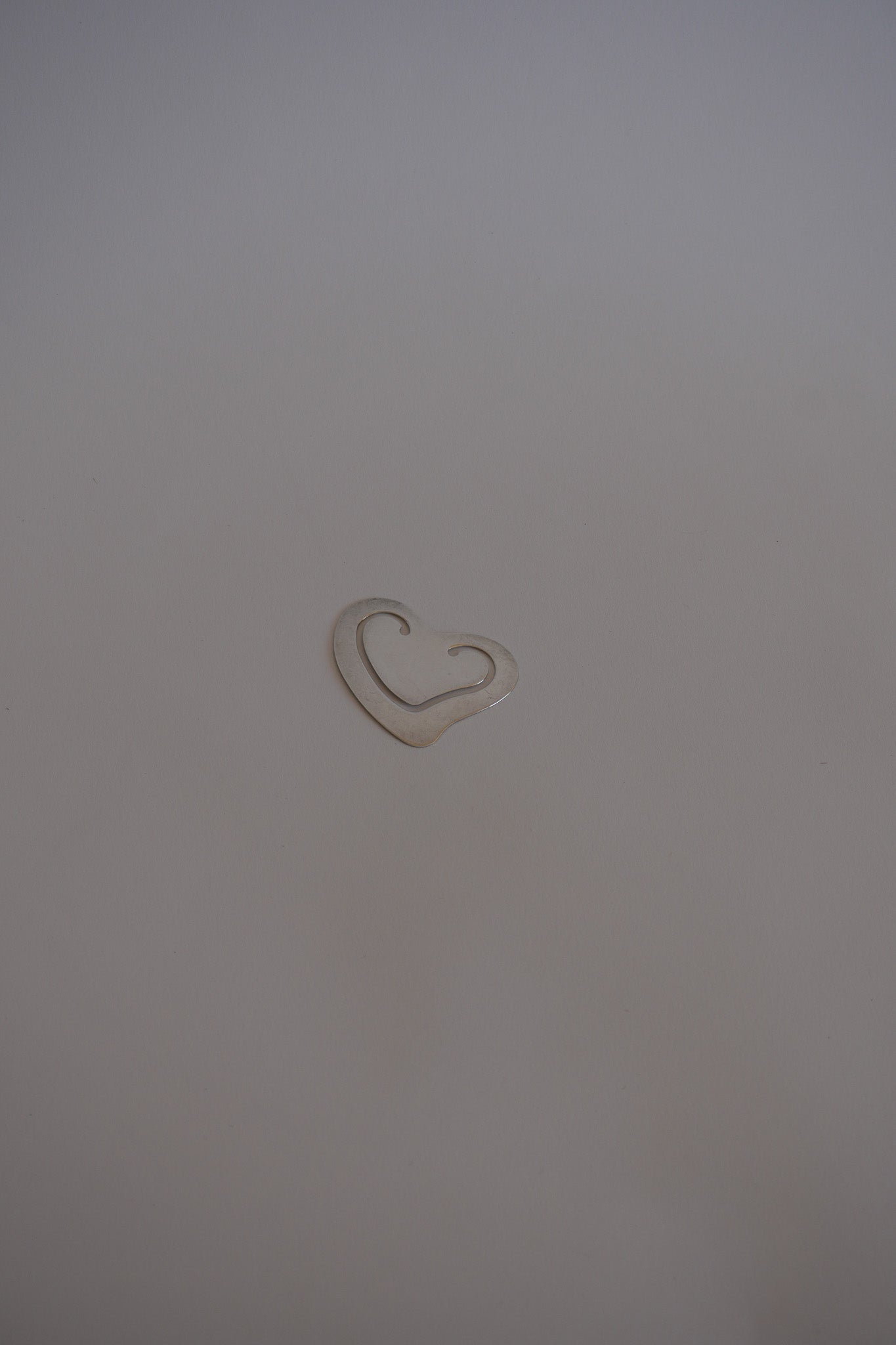 Vintage Sterling Silver Heart Bookmark