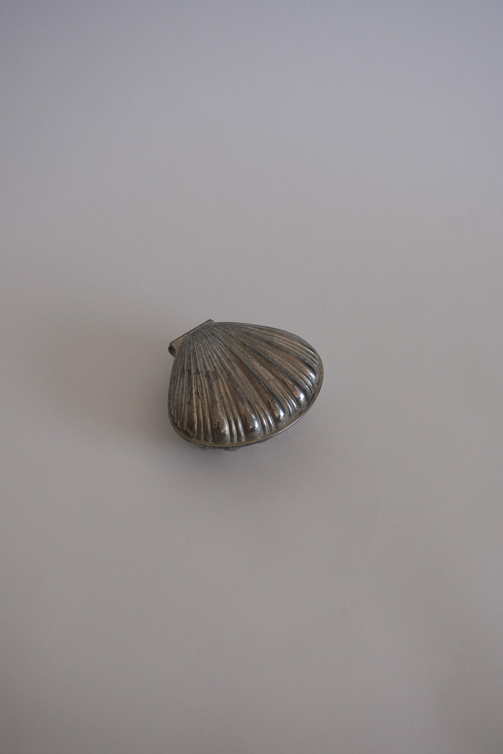 Vintage Silver Plated Shell Jewelry Box