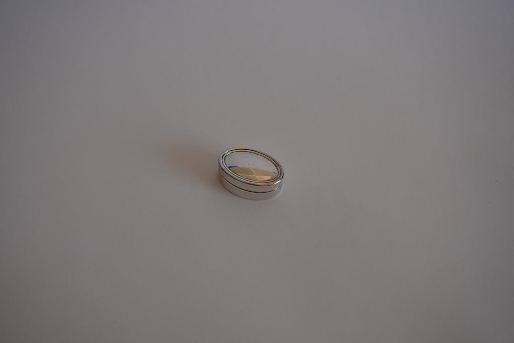 Vintage Oval Silver Keepsake Box