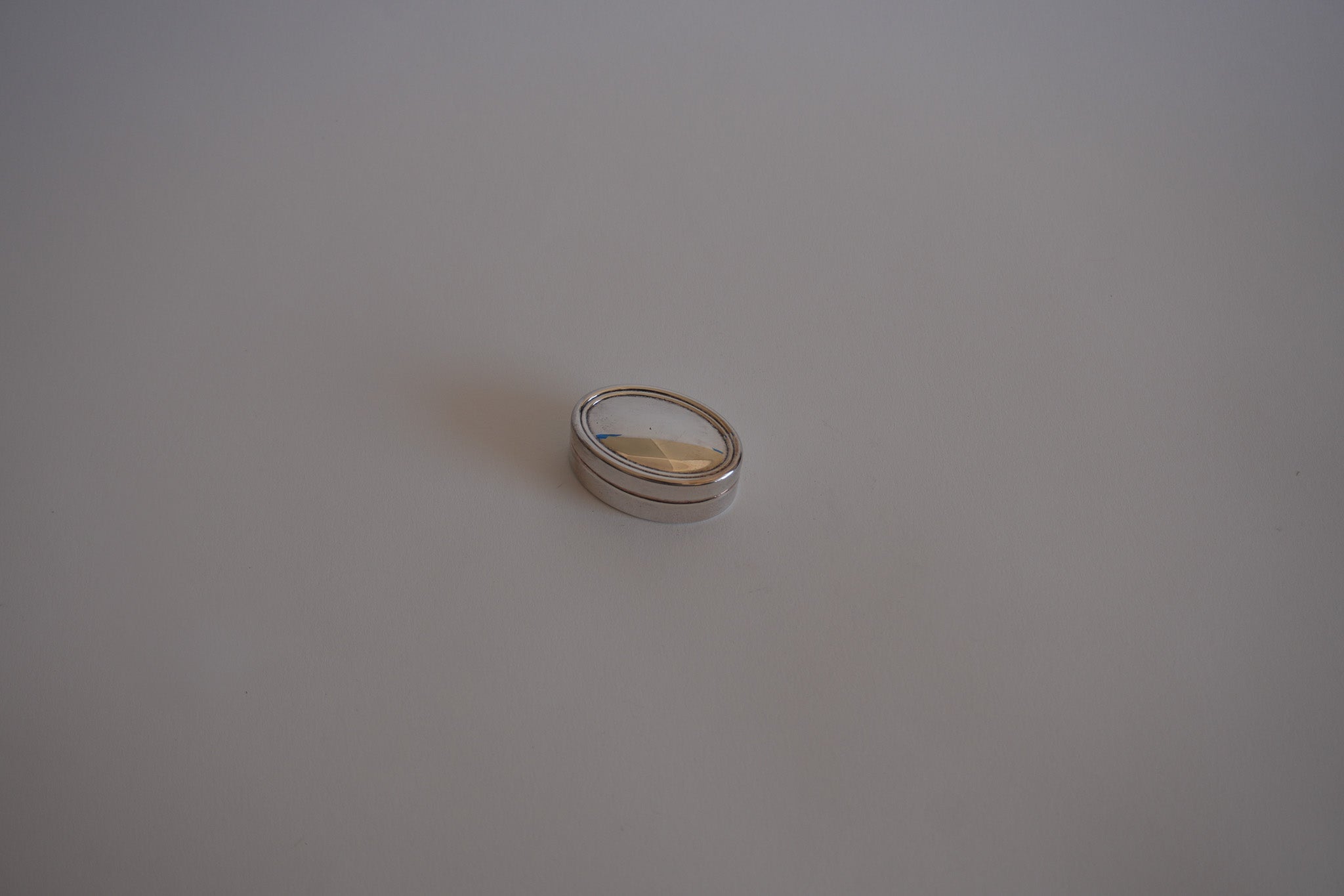 Vintage Oval Silver Keepsake Box