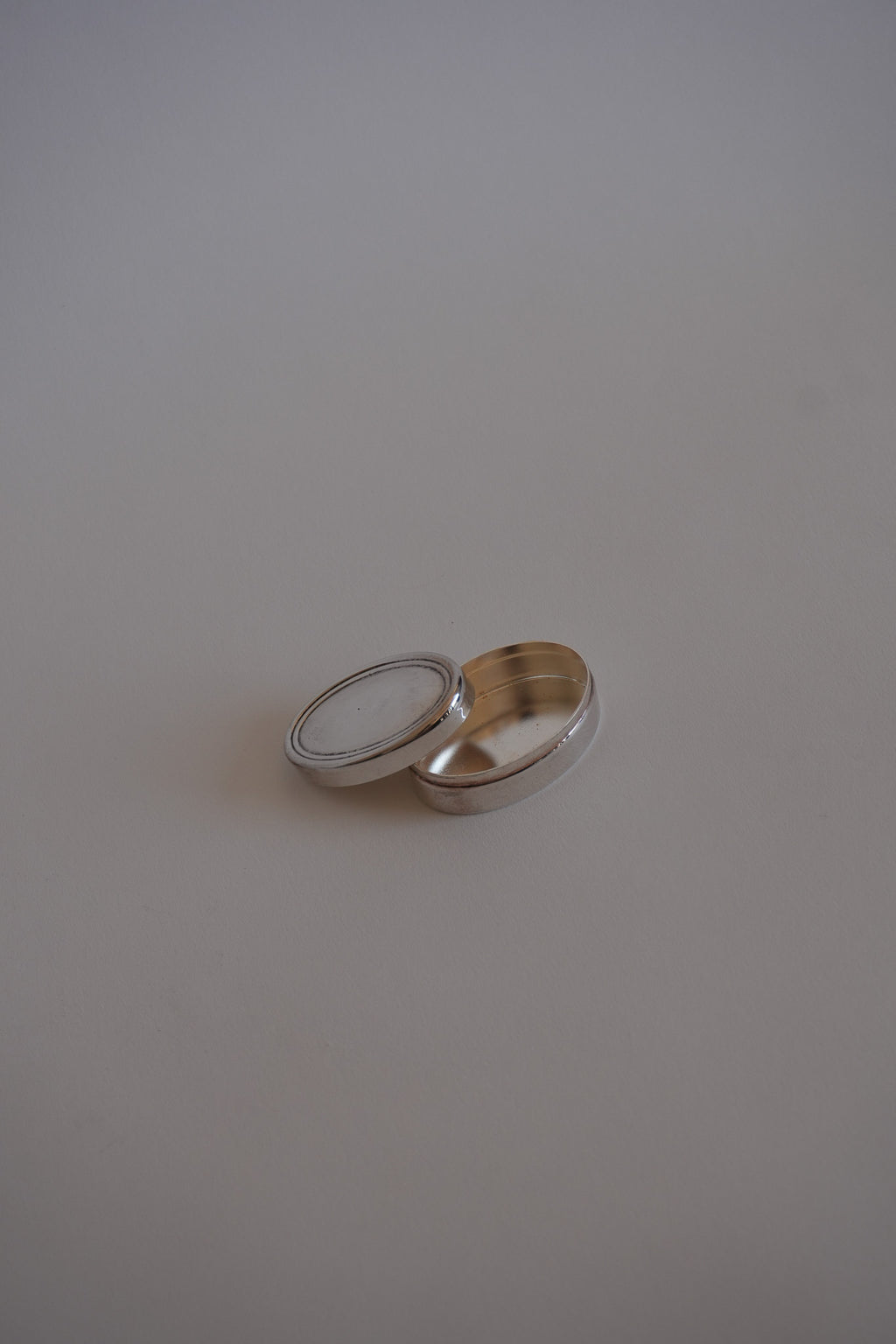 Vintage Oval Silver Keepsake Box