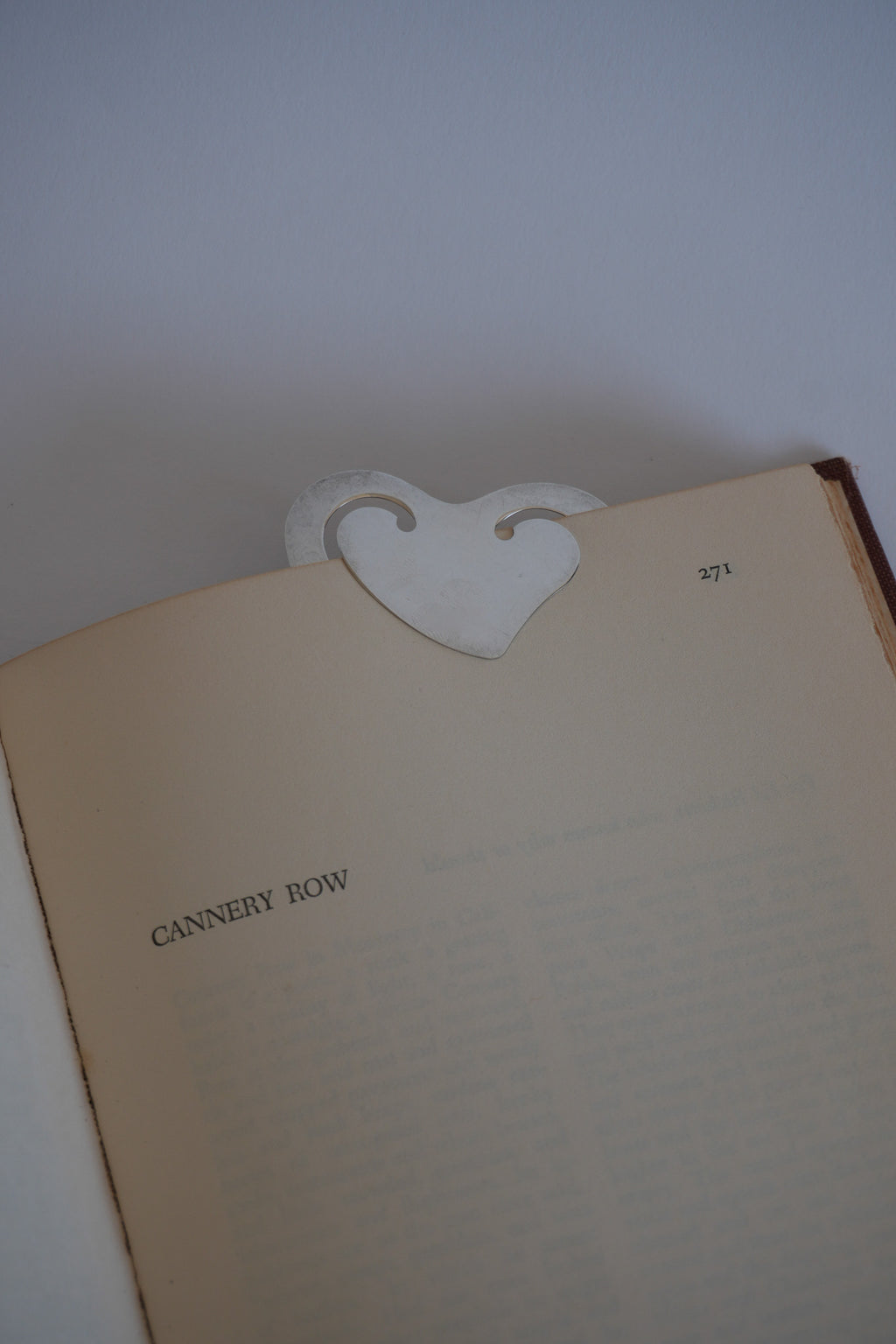 Vintage Sterling Silver Heart Bookmark