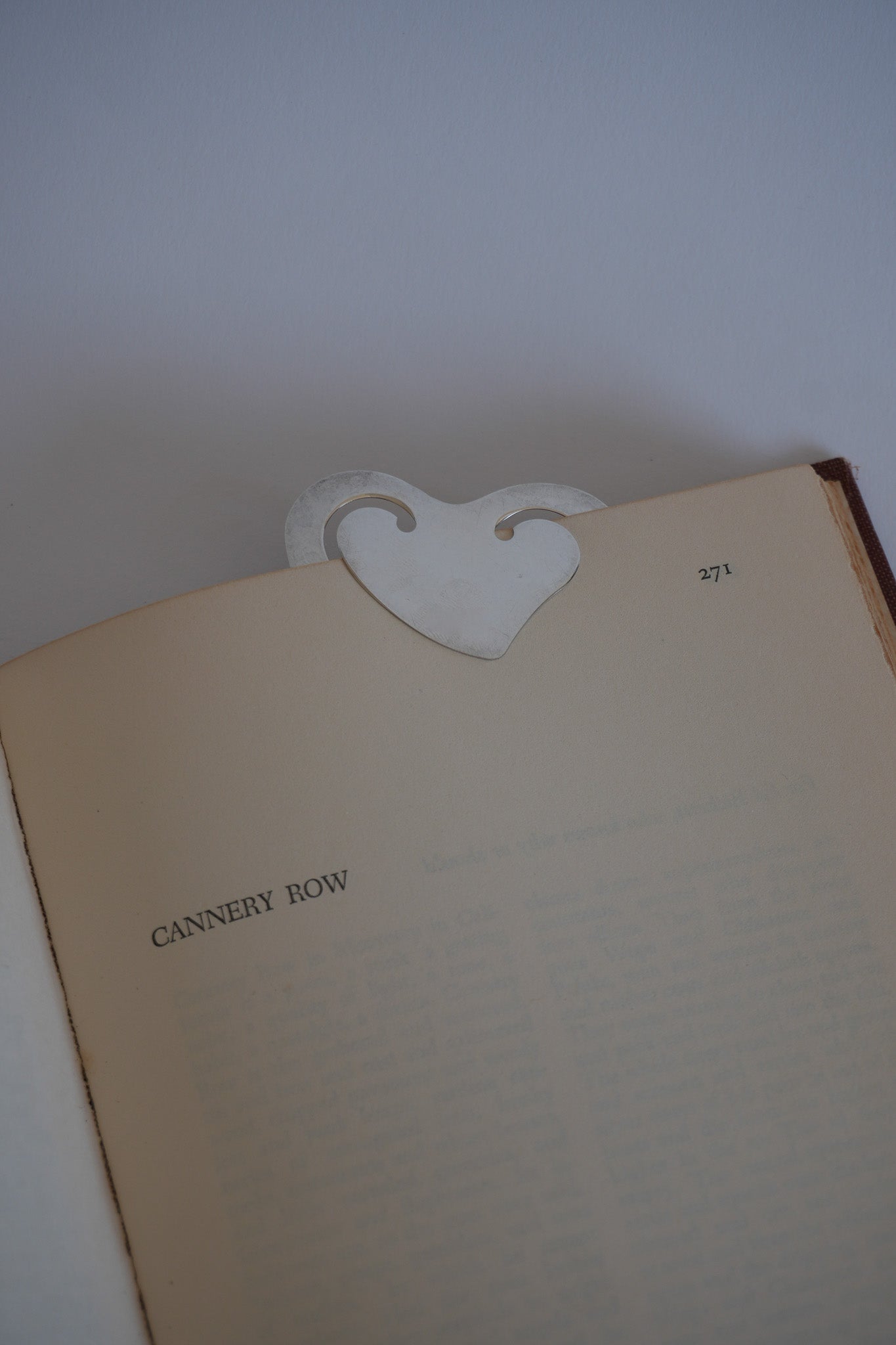 Vintage Sterling Silver Heart Bookmark