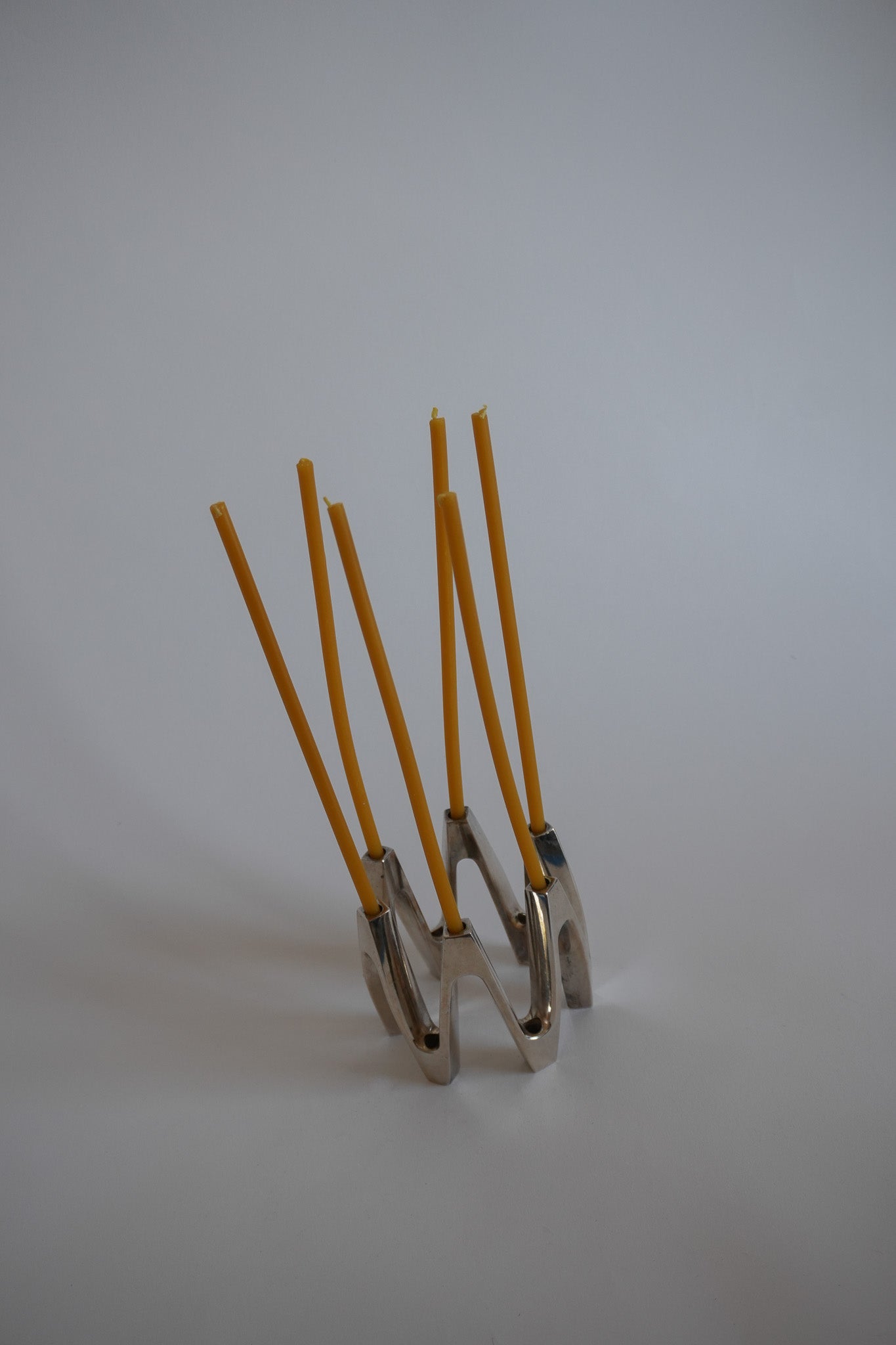 Jens Quistgaard Silvered Candleholder, 1970s